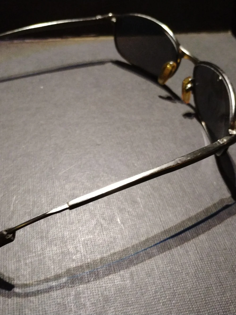 Men's Metal Frame Sunglasses in Black with Dark Lenses